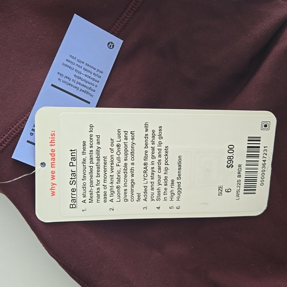 Lululemon Barre Star Pant - Picture 4 of 5